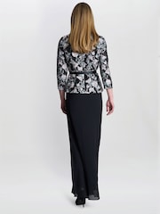 Gina Bacconi Bernice Chiffon Maxi Black Skirt - Image 2 of 5