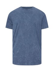 BadRhino Big & Tall Blue 2 Pack Acid Wash T-Shirts - Image 5 of 5