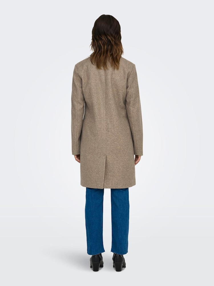 JDY Brown Wide Sleeve Coat - Image 2 of 6