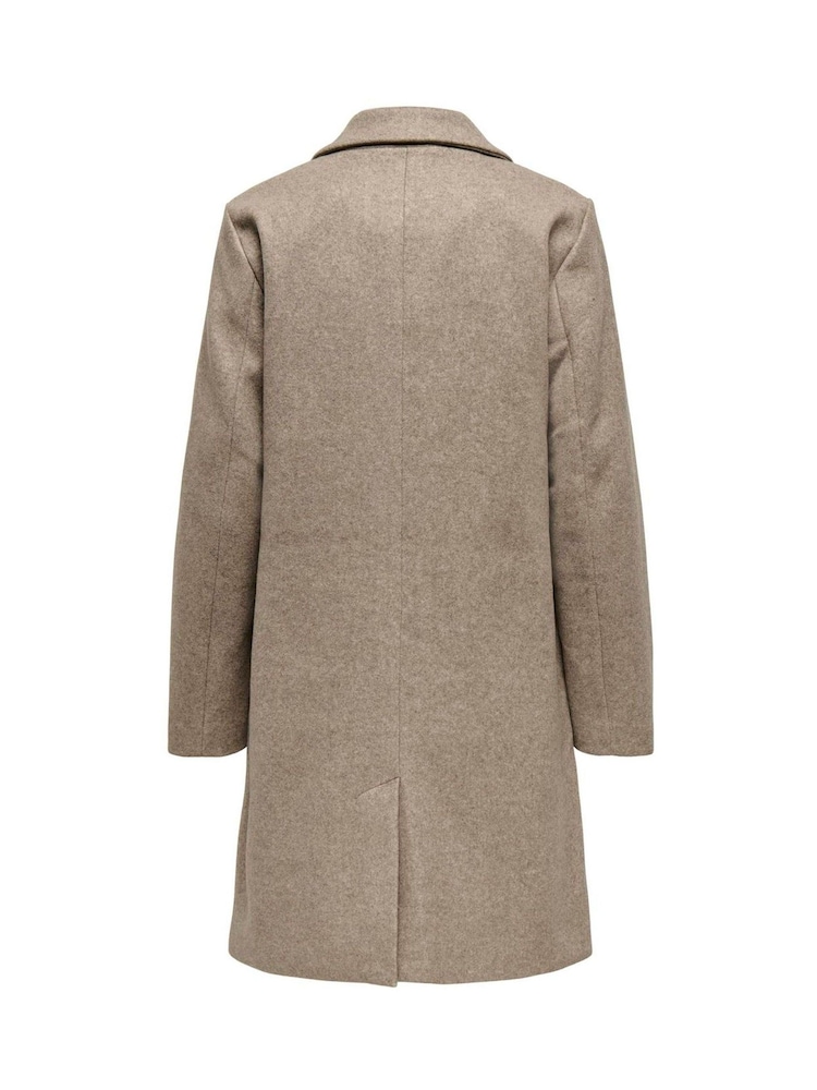 JDY Brown Wide Sleeve Coat - Image 6 of 6