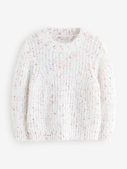 ONLY KIDS Grey High Neck Spotted Jumper - Image 1 of 1