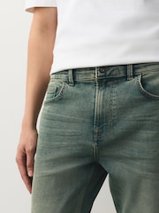 Peščena - ozek kroj - Pristno Raztegljivo denim kavbojke - Slika 5 iz 9