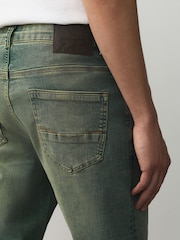 Peščena - ozek kroj - Pristno Raztegljivo denim kavbojke - Slika 6 iz 9