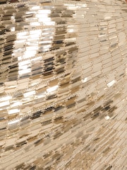 Adrianna By Adrianna Gold Papell Beaded Short Dress - Image 6 of 6