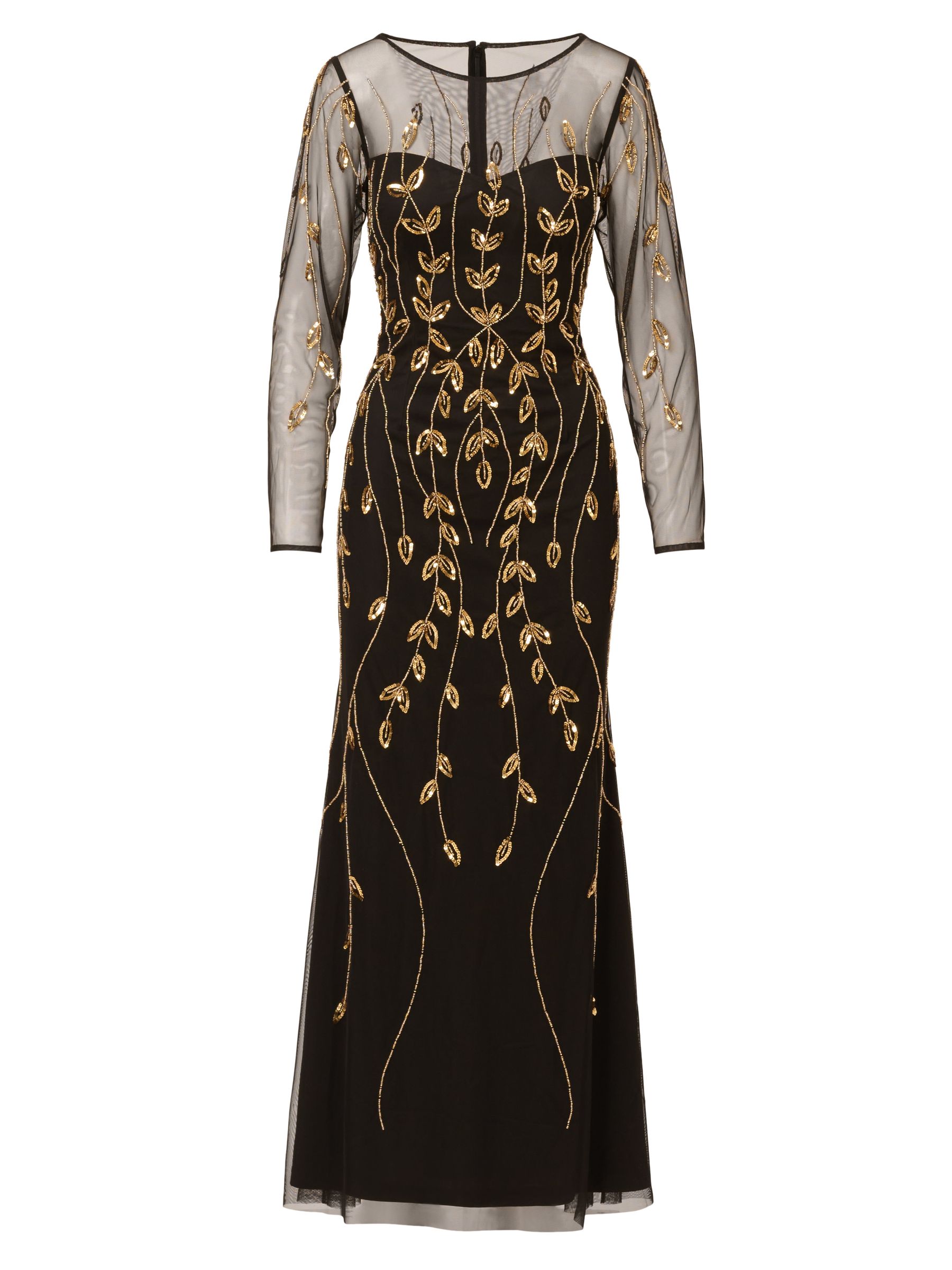 Buy Adrianna Papell Black Studio Long Sleeve Beaded Dress from