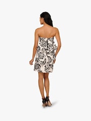 Adrianna Papell White Strapless Mikado Short Dress - Image 2 of 6
