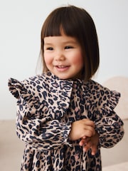 Leopard Print Collared Dress (3mths-7yrs) - Image 4 of 9