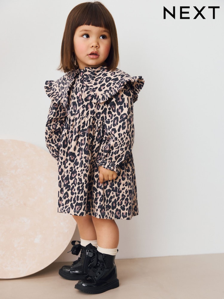 Leopard Print Collared Dress (3mths-7yrs) - Image 9 of 9