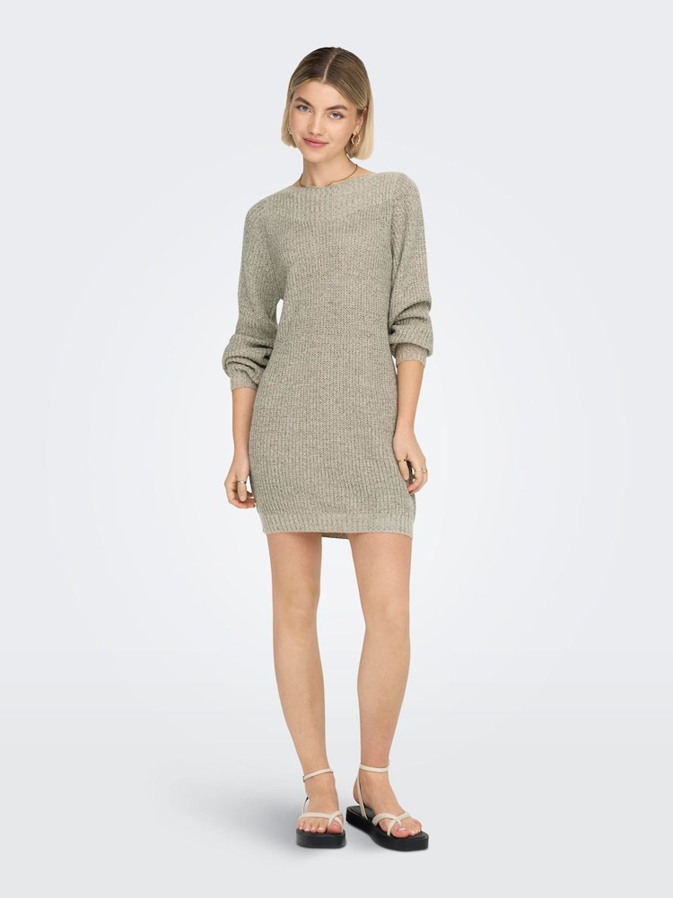 JDY Light Green Knitted Midi Jumper Dress - Image 1 of 6 JDY Light Green Knitted Midi Jumper Dress - Image 1 of 6