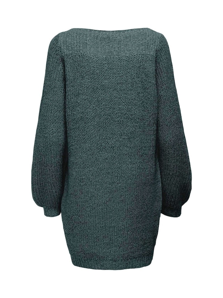 أخضر - فستان كنزة متوسط الطول محبوك من JDY - صورة 4 من 4 أخضر - فستان كنزة متوسط الطول محبوك من JDY - صورة 4 من 4