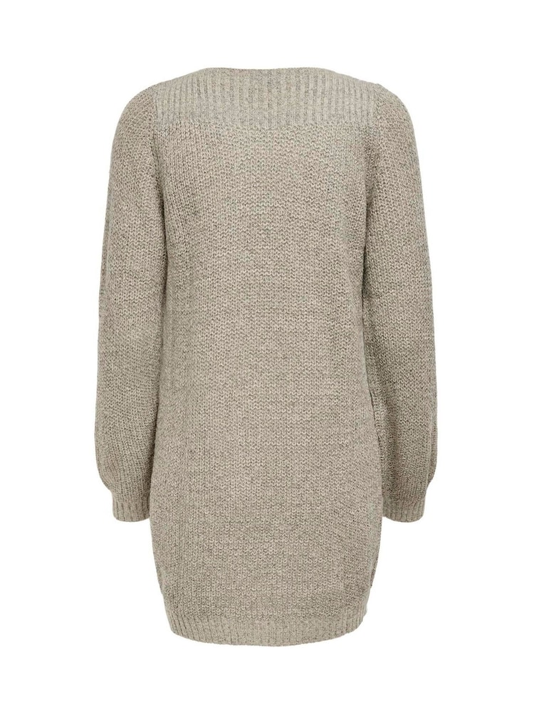 JDY Light Green Knitted Midi Jumper Dress - Image 6 of 6