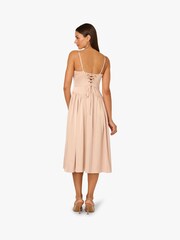 Adrianna Papell Gold Adrianna By Gold Stretch Satin Dress - Image 2 of 6
