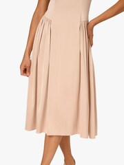Adrianna Papell Gold Adrianna By Gold Stretch Satin Dress - Image 5 of 6