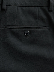 Black Slim Fit Textured Suit Trousers - Image 10 of 10