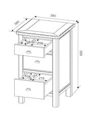 White Hampton Painted Oak Side Table - Image 3 of 6