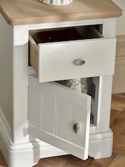 White Hampton Painted Oak Storage Side Table - Image 2 of 3
