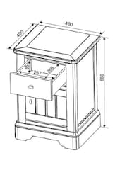 White Hampton Painted Oak Storage Side Table - Image 3 of 3