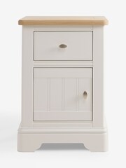 White Hampton Painted Oak Storage Side Table - Image 5 of 7
