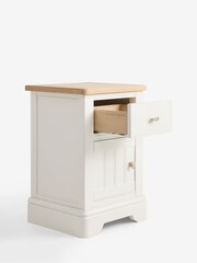 White Hampton Painted Oak Storage Side Table - Image 7 of 7