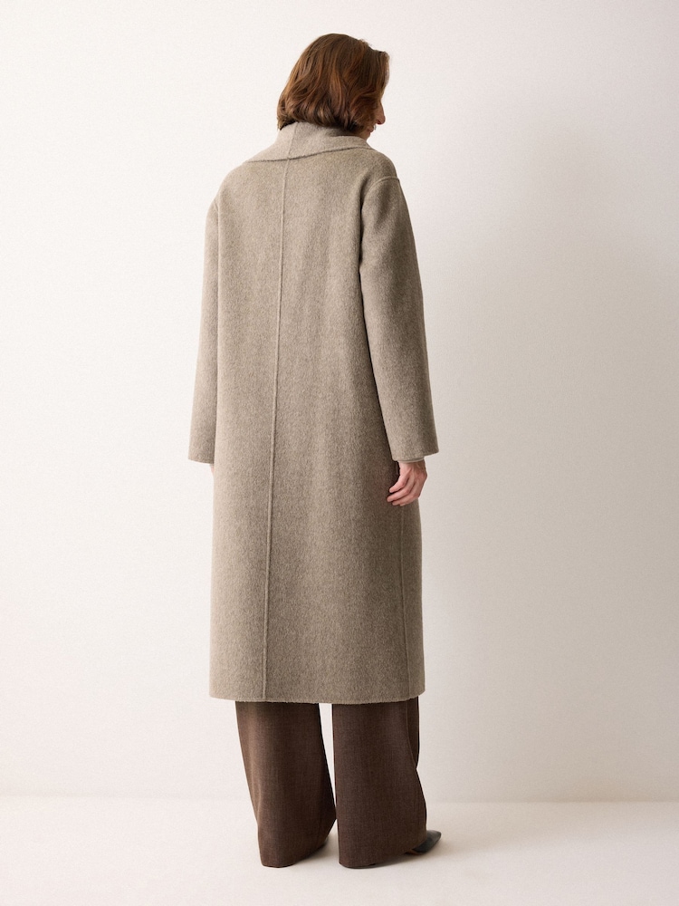 Jigsaw Natural Double Faced Shawl Midi Coat - Image 2 of 2