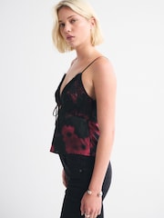 Abercrombie & Fitch Black Lace V-Neck Cami Vest - Image 4 of 7