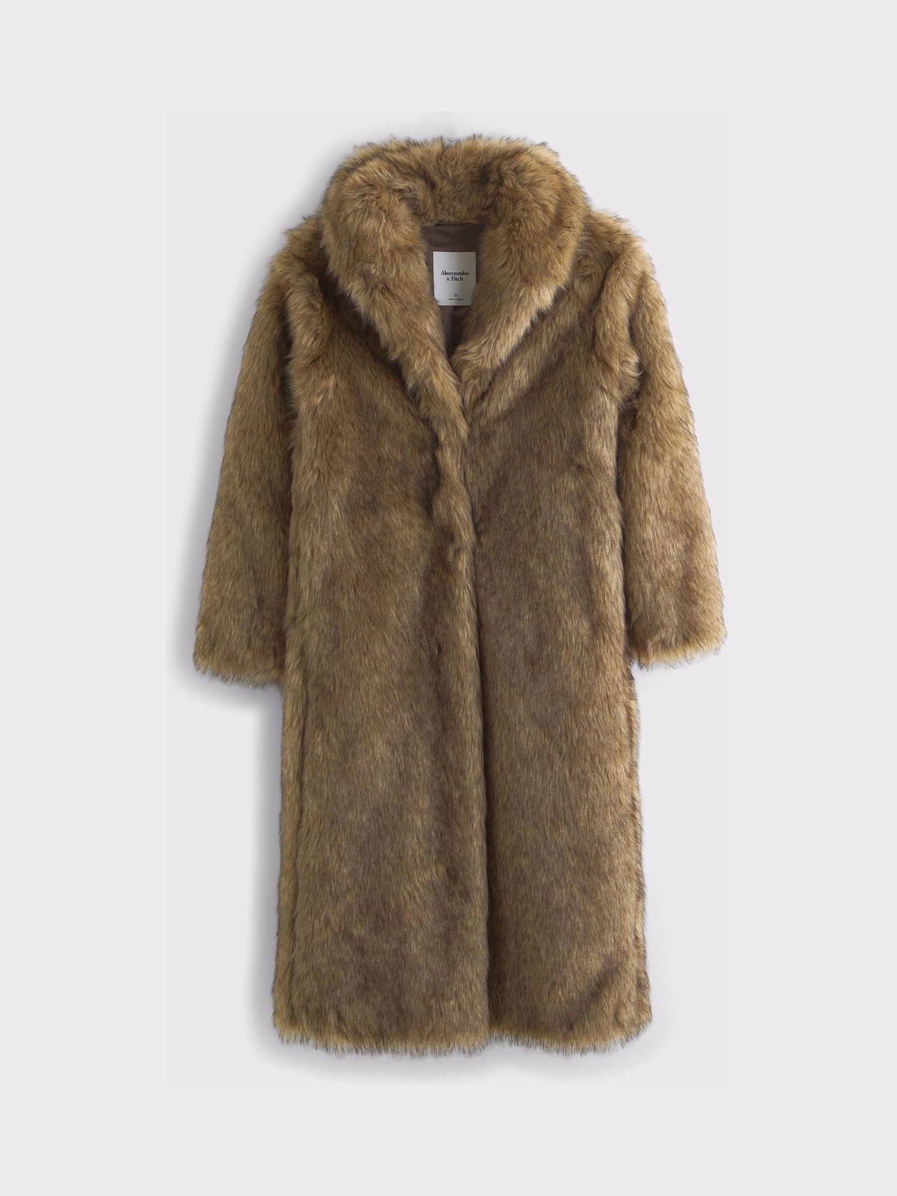 Buy Abercrombie & Fitch Brown Faux Fur Long Coat from Next Canada