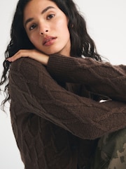 Abercrombie & Fitch Brown Crewneck Cardigan - Image 8 of 9