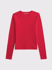 Rouge - T-shirt Abercrombie & Fitch bébé en coton sans coutures - Image 5 de 7