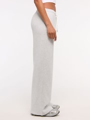 Abercrombie & Fitch Grey High Rise Wide Leg Joggers - Image 3 of 6