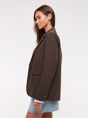 Abercrombie & Fitch Brown Structured Suit Blazer - Image 4 of 8