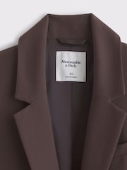 Abercrombie & Fitch Brown Structured Suit Blazer - Image 7 of 8