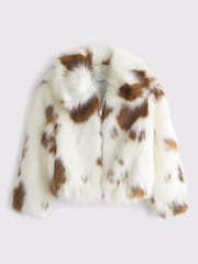 Abercrombie & Fitch Faux Fur Short Zip Jacket - Image 1 of 2