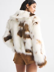 Abercrombie & Fitch Faux Fur Cropped Zip Through Jacket - 圖片 5/8