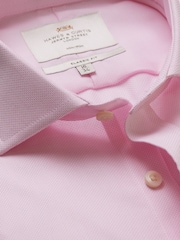 Hawes & Curtis Pink Textured Weave Non-Iron Shirt - Image 3 of 3