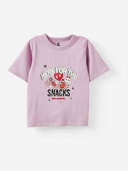 Cotton On Light Purple Poppy Oversize Graphic Print T-Shirt - Image 1 of 2