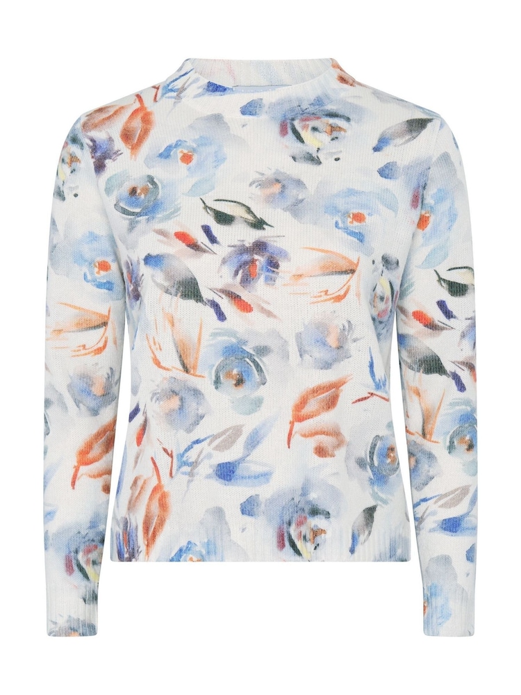 Gina Bacconi Blue Lina Floral Knitted Jumper - Image 5 of 5 Gina Bacconi Blue Lina Floral Knitted Jumper - Image 5 of 5