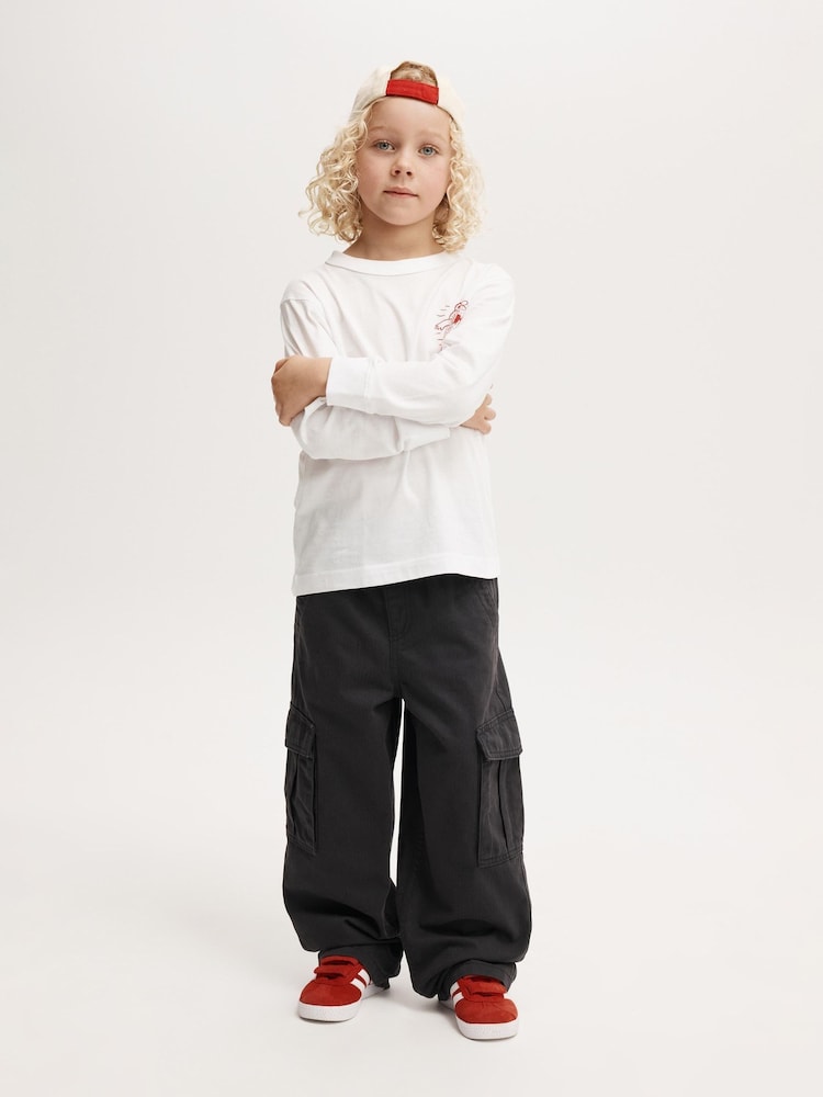 Cotton On Black Taylor Cargo Trousers - Image 1 of 5