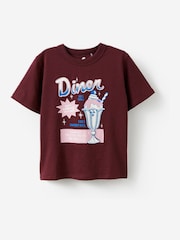 Cotton On Brown Poppy Oversize Graphic Print T-Shirt - Image 1 of 2