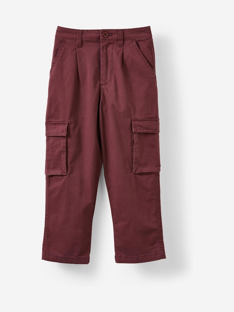Cotton On Brown Pleat Front Cargo Trousers - Image 1 of 3