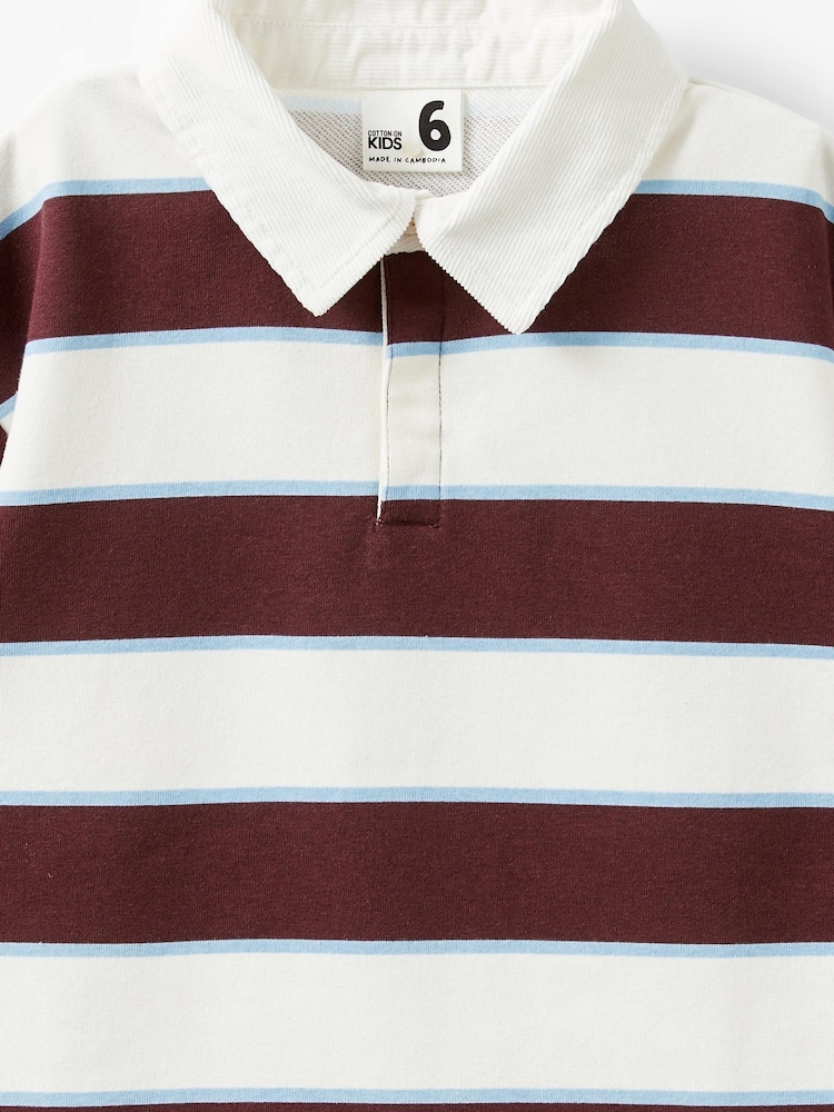 Cotton On Brown Rugby Polo Long Sleeve Top - Image 2 of 2