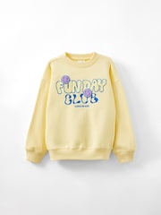 Cotton On Yellow Sammy Oversized Crew Sweatshirt - Image 1 of 3