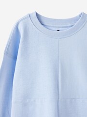 Cotton On Blue Long Sleeve Textured Splice T-Shirt - Image 2 of 2