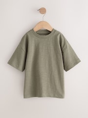 Black/Grey/Stone/Green/White Short Sleeve T-Shirts 5 Pack (3mths-7yrs) - Image 4 of 9