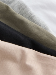 Black/Grey/Stone/Green/White Short Sleeve T-Shirts 5 Pack (3mths-7yrs) - Image 8 of 9