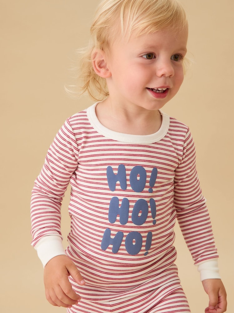 MORI Red/White Striped 2 Piece Pyjamas Set - Image 1 of 4 MORI Red/White Striped 2 Piece Pyjamas Set - Image 1 of 4