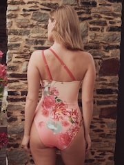 B by Ted Baker One Shoulder Swimsuit with Tummy Control - Image 4 of 6