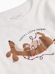 MORI Off White 2 Piece Pyjamas Set - Image 4 of 4