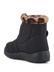 Pavers Black Wide-Fit Touch-Fasten Weather Boots - Image 3 of 5