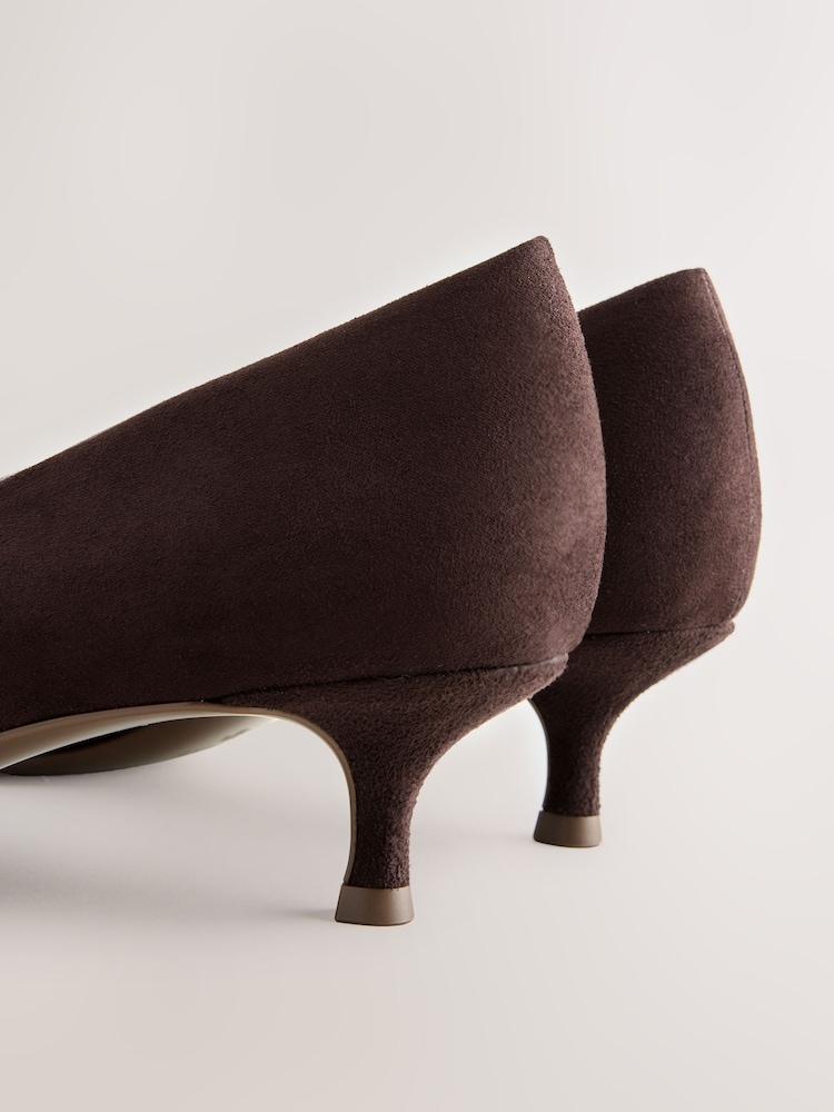 Marrón chocolate - Zapatos de kitten heel con punta puntiaguda - Imagen 10 de 10