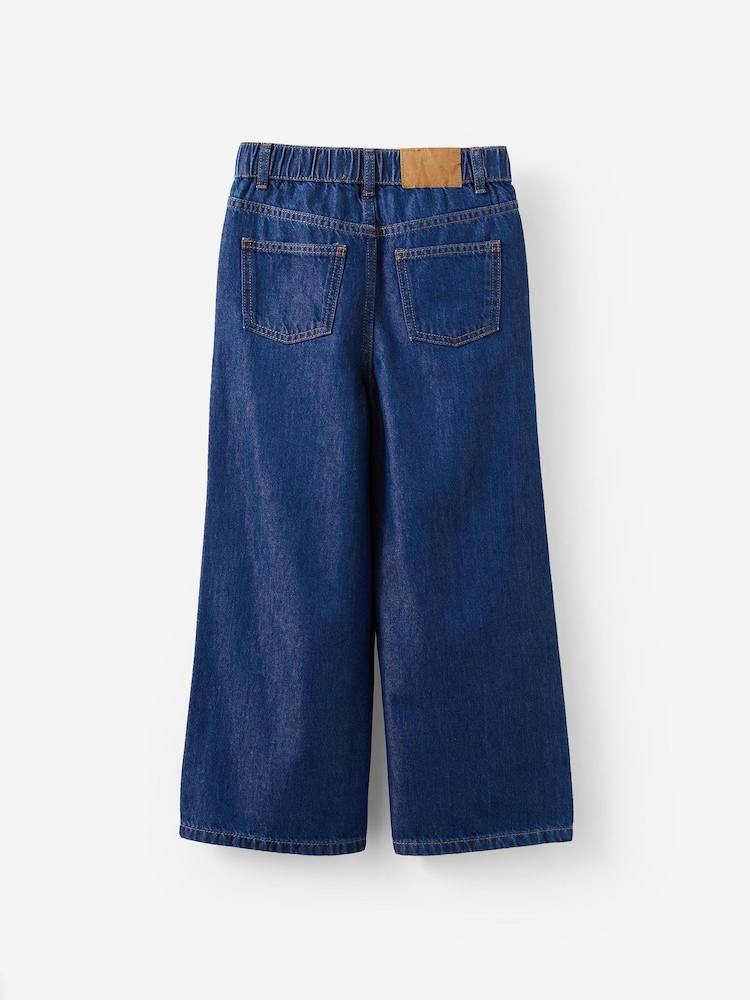 Cotton On Blue Pleat Front Relaxed Denim Jeans - Image 2 of 2